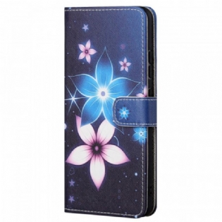 Flip Cover Xiaomi Redmi Note 11 / 11S Med Snor Lunar Strap Blomster