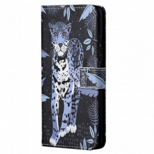 Flip Cover Xiaomi Redmi Note 11 / 11S Med Snor Strappy Leopard