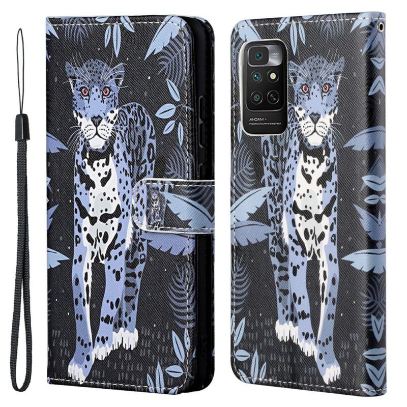 Flip Cover Xiaomi Redmi Note 11 / 11S Med Snor Strappy Leopard