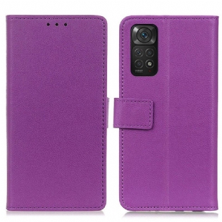 Flip Cover Xiaomi Redmi Note 11 / 11S Premium Litchi Imiteret Læder