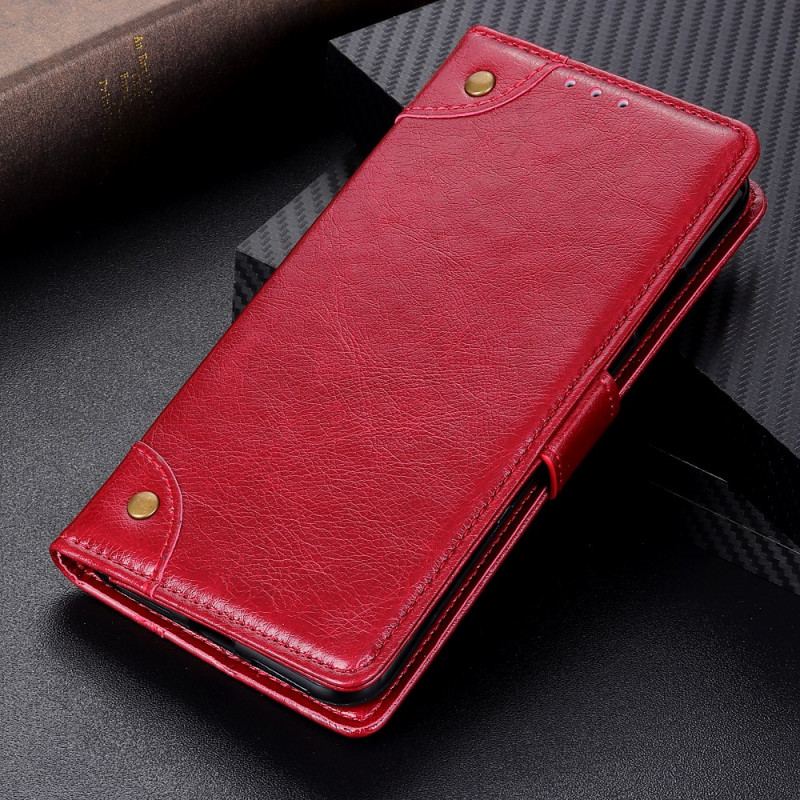 Flip Cover Xiaomi Redmi Note 11 / 11S Style Nappa Læder Vintage Nitter