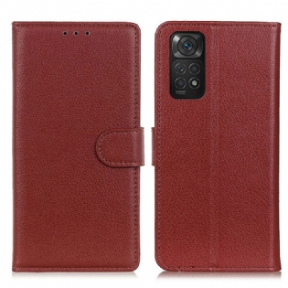 Flip Cover Xiaomi Redmi Note 11 / 11S Traditionelt Litchi