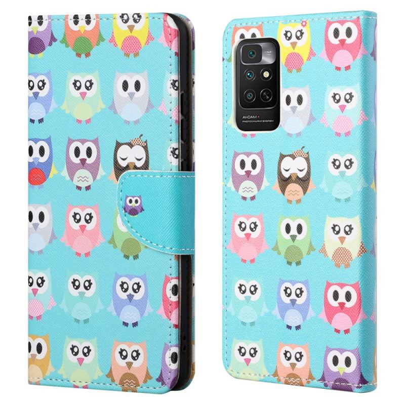 Læder Cover Xiaomi Redmi Note 11 / 11S Flere Ugler