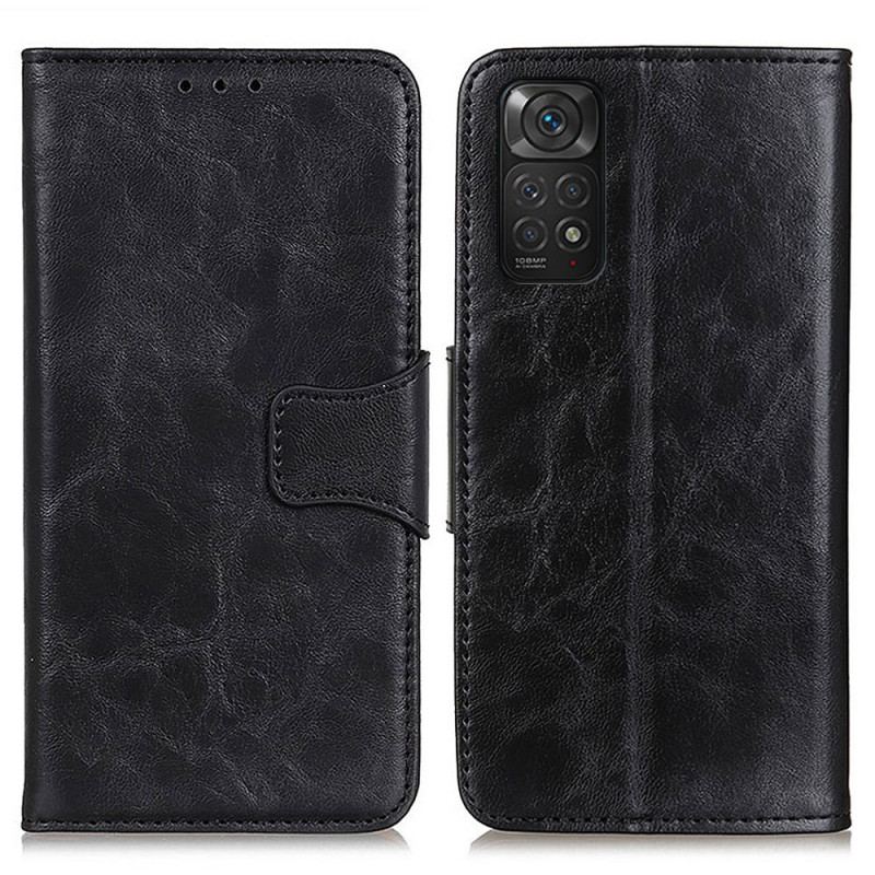 Læder Cover Xiaomi Redmi Note 11 / 11S Flip Cover Tekstur Magnetisk Flap