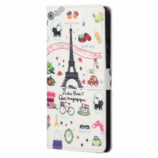 Læder Cover Xiaomi Redmi Note 11 / 11S Jeg Elsker Paris