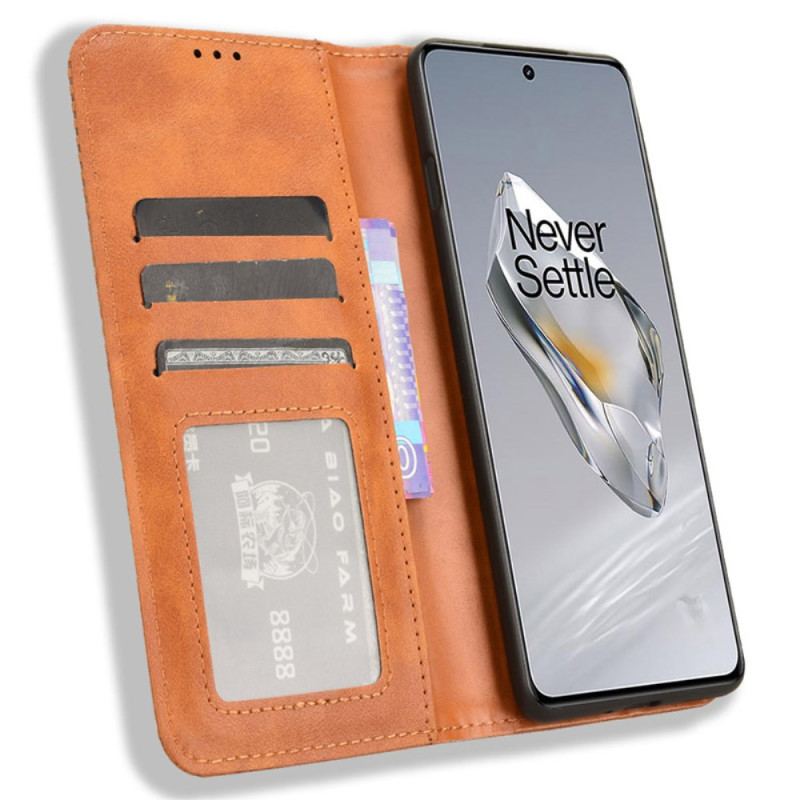 Flip Cover Til Oneplus 12 5g Retro Tekstur