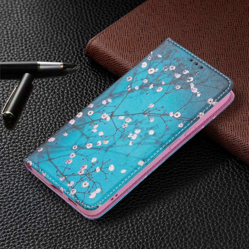 Cover Samsung Galaxy S22 Plus 5G Flip Cover Blomstrende Grene