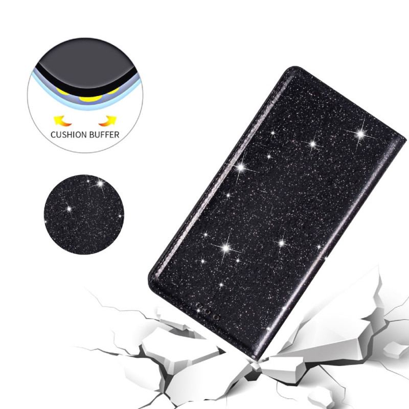 Cover Samsung Galaxy S22 Plus 5G Flip Cover Sequin Stil