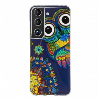 Cover Samsung Galaxy S22 Plus 5G Fluorescerende Ugle Mandala