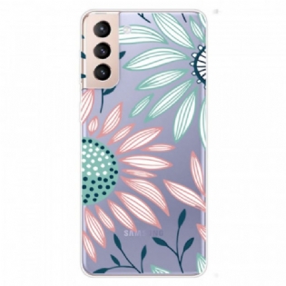 Cover Samsung Galaxy S22 Plus 5G Gennemsigtig En Blomst