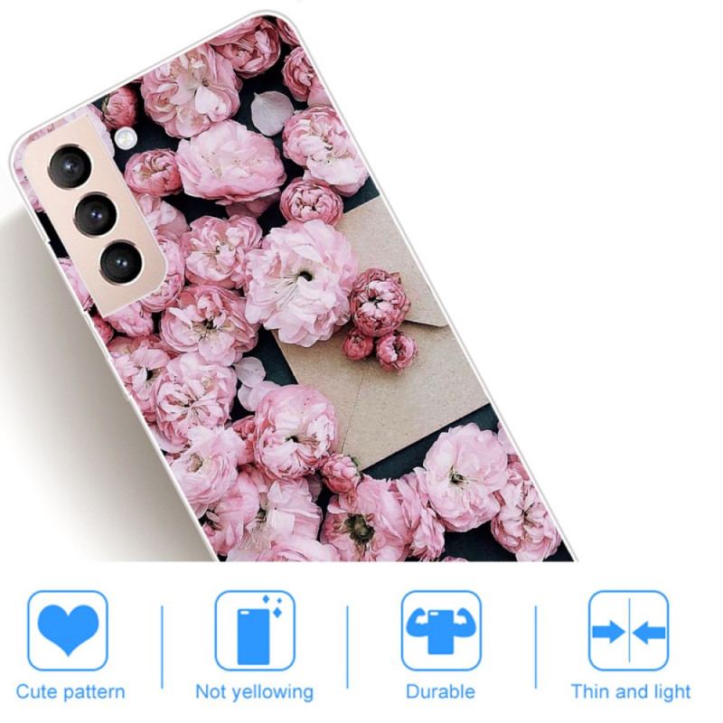 Cover Samsung Galaxy S22 Plus 5G Lyserøde Blomster