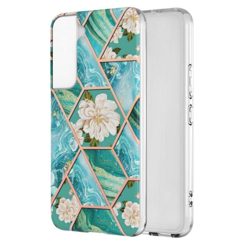 Cover Samsung Galaxy S22 Plus 5G Marmoreret Blomster