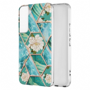 Cover Samsung Galaxy S22 Plus 5G Marmoreret Blomster