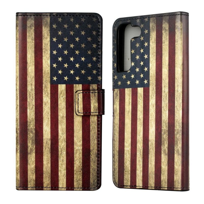 Flip Cover Samsung Galaxy S22 Plus 5G Amerikansk Flag