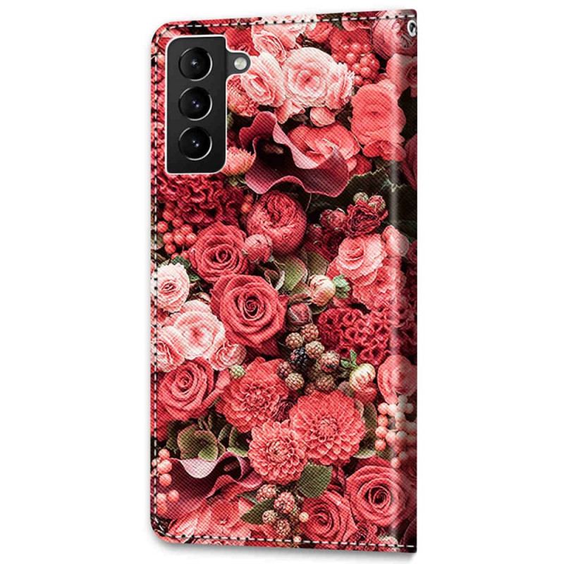 Flip Cover Samsung Galaxy S22 Plus 5G Blomsterromantik
