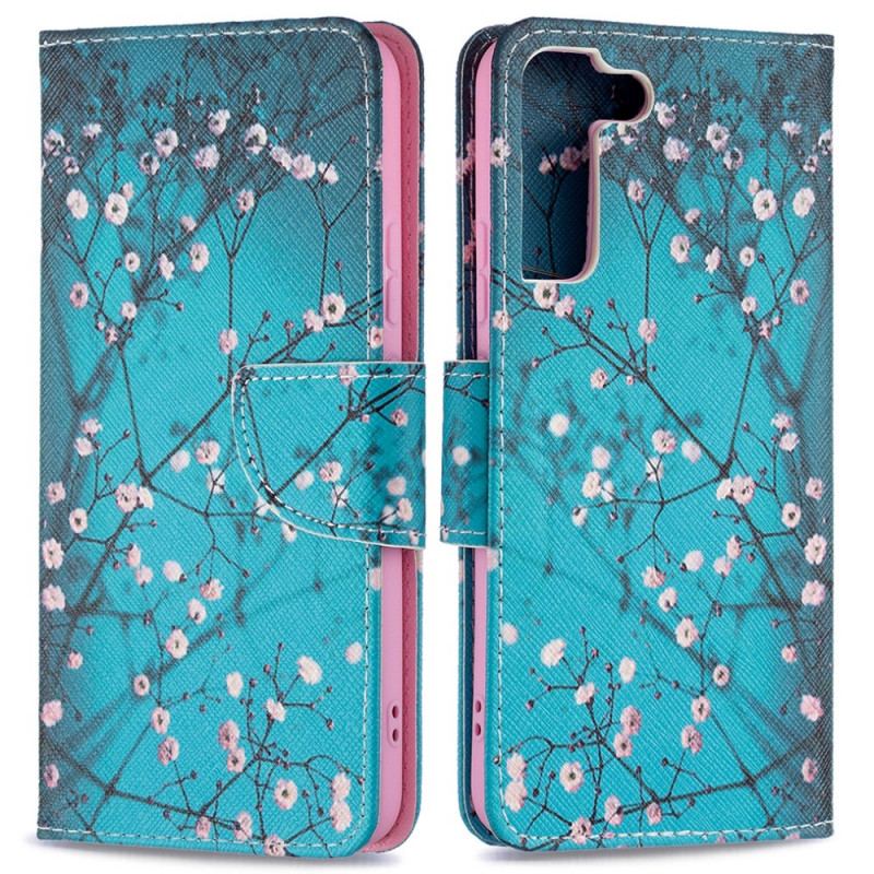 Flip Cover Samsung Galaxy S22 Plus 5G Blomstrende Træ