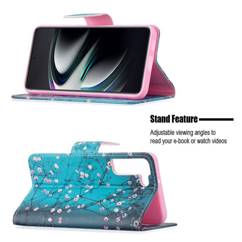 Flip Cover Samsung Galaxy S22 Plus 5G Blomstrende Træ