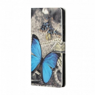 Flip Cover Samsung Galaxy S22 Plus 5G Butterfly Prestige Blå