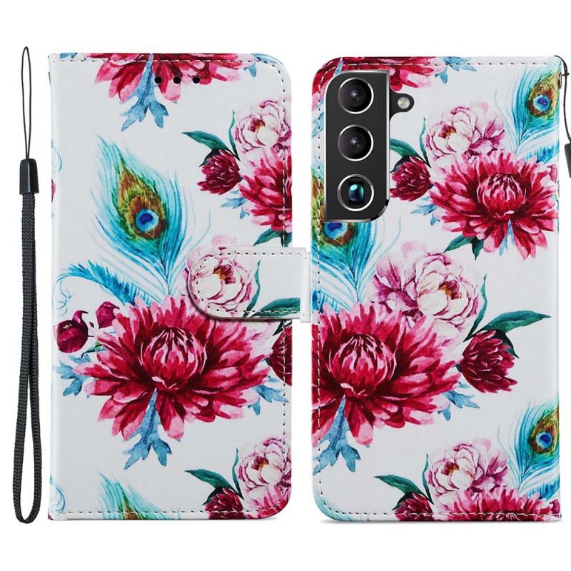 Flip Cover Samsung Galaxy S22 Plus 5G Intense Blomster