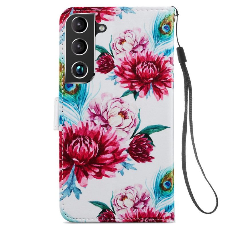 Flip Cover Samsung Galaxy S22 Plus 5G Intense Blomster