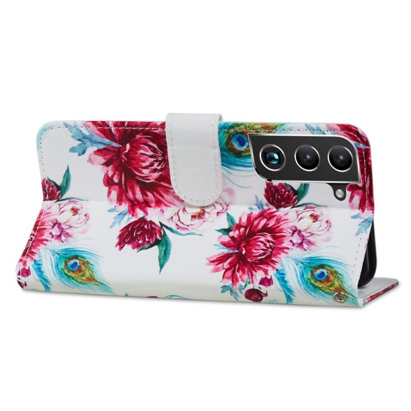 Flip Cover Samsung Galaxy S22 Plus 5G Intense Blomster