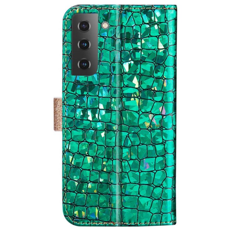 Flip Cover Samsung Galaxy S22 Plus 5G Krokodille Diamanter