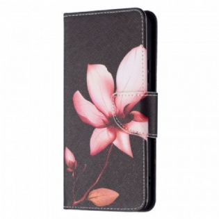 Flip Cover Samsung Galaxy S22 Plus 5G Lyserød Blomst