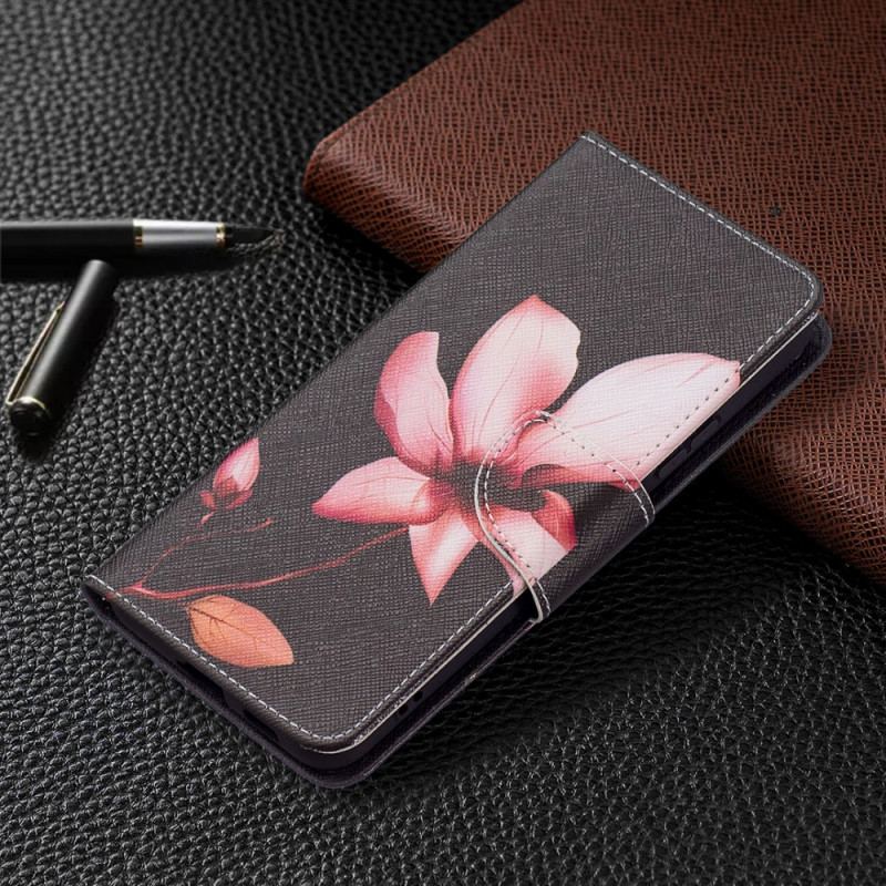 Flip Cover Samsung Galaxy S22 Plus 5G Lyserød Blomst