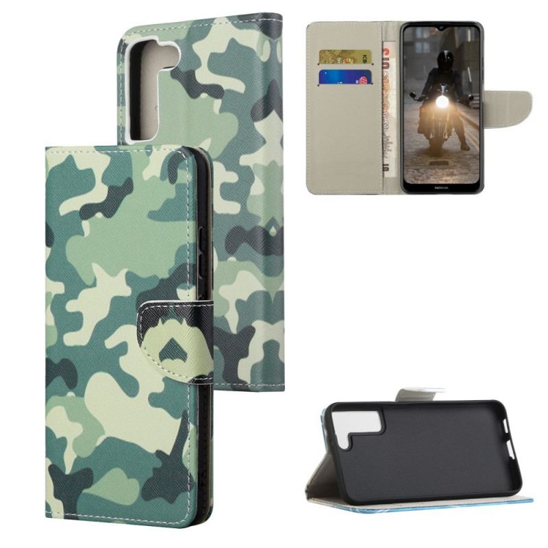 Flip Cover Samsung Galaxy S22 Plus 5G Militær Camouflage