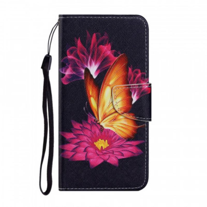 Flip Cover Samsung Galaxy S22 Plus 5G Sommerfugl Og Lotus