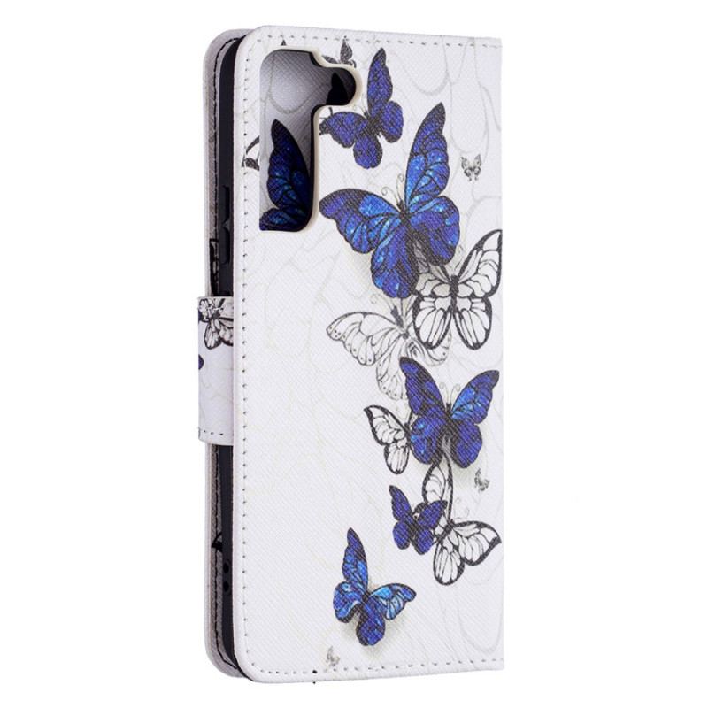 Flip Cover Samsung Galaxy S22 Plus 5G Sommerfugle Konger