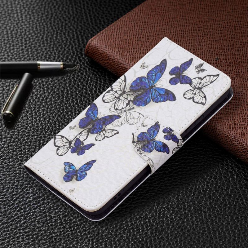 Flip Cover Samsung Galaxy S22 Plus 5G Sommerfugle Konger