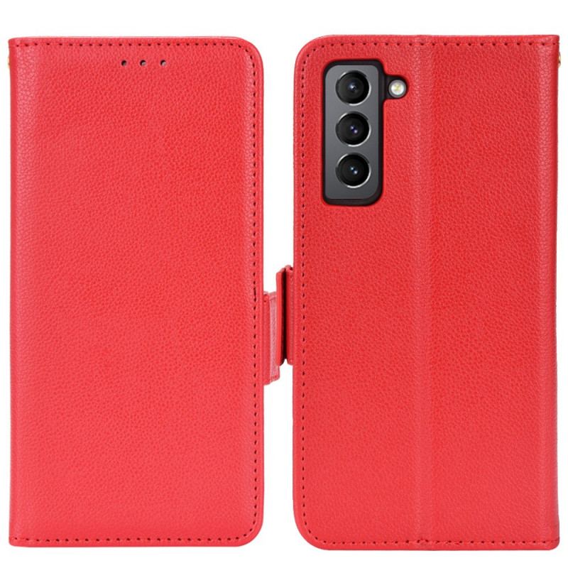 Flip Cover Samsung Galaxy S22 Plus 5G Style Læder Litchi Design