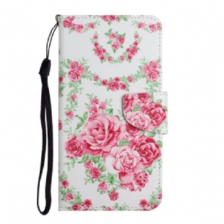 Læder Cover Samsung Galaxy S22 Plus 5G Liberty Royal Blomster