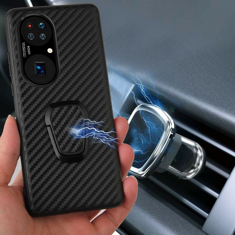 Cover Huawei P50 Pro Carbon Fiber Ring-support