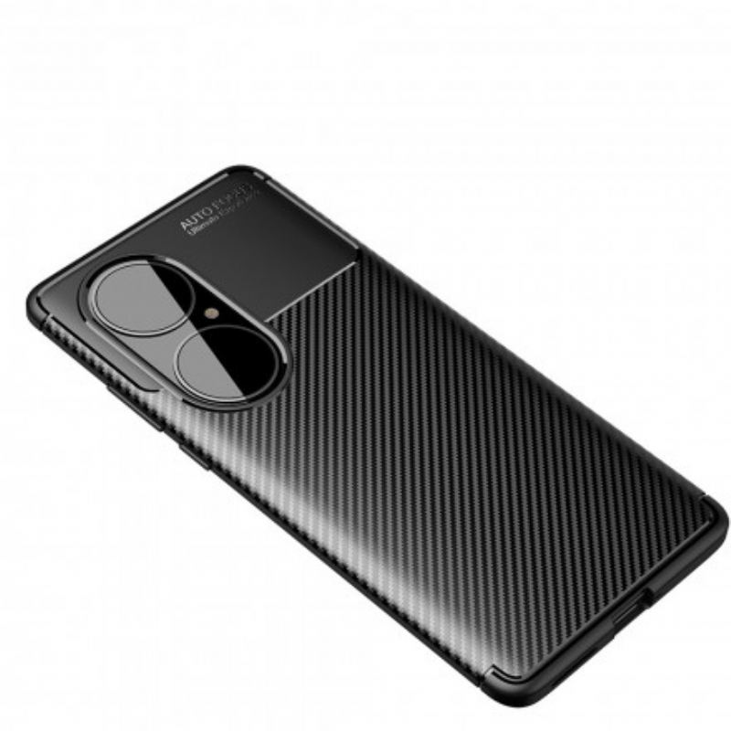 Cover Huawei P50 Pro Fleksibel Kulfibertekstur