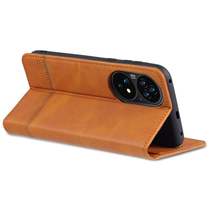 Cover Huawei P50 Pro Flip Cover Azns Læderstyling