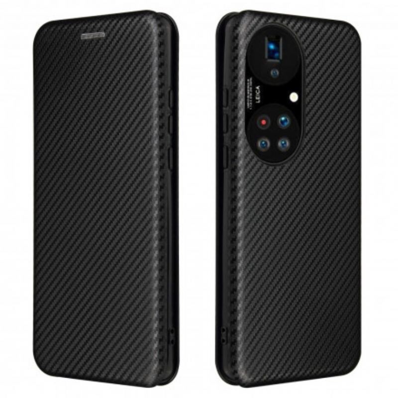 Cover Huawei P50 Pro Flip Cover Kulfiber