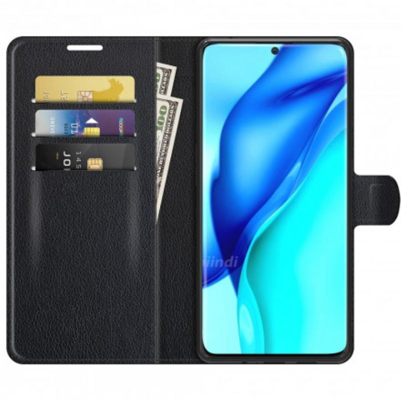 Flip Cover Huawei P50 Pro Klassisk Litchi Læder Stil