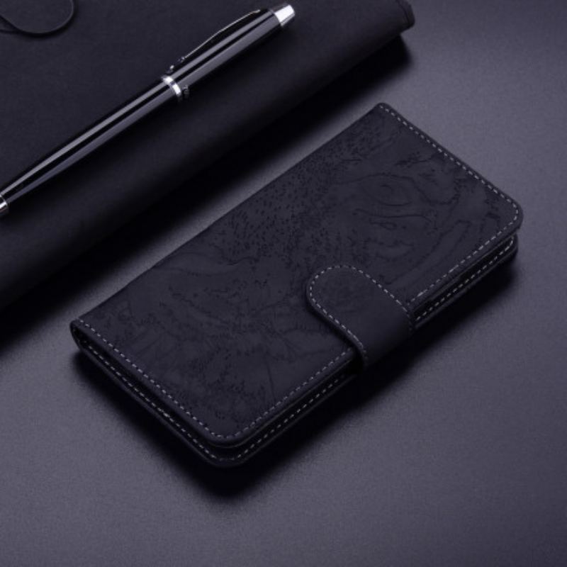 Flip Cover Huawei P50 Pro Tiger Ansigtsprint