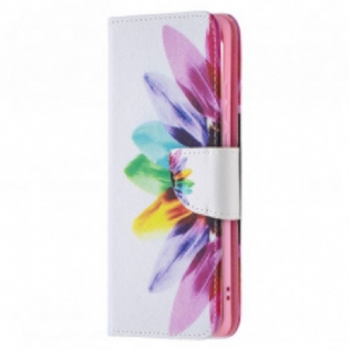 Læder Cover Huawei P50 Pro Akvarel Blomst
