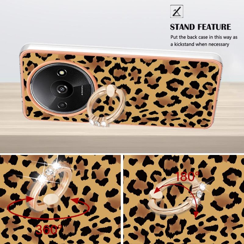 Cover Poco C61 Leopardprint Ringholder