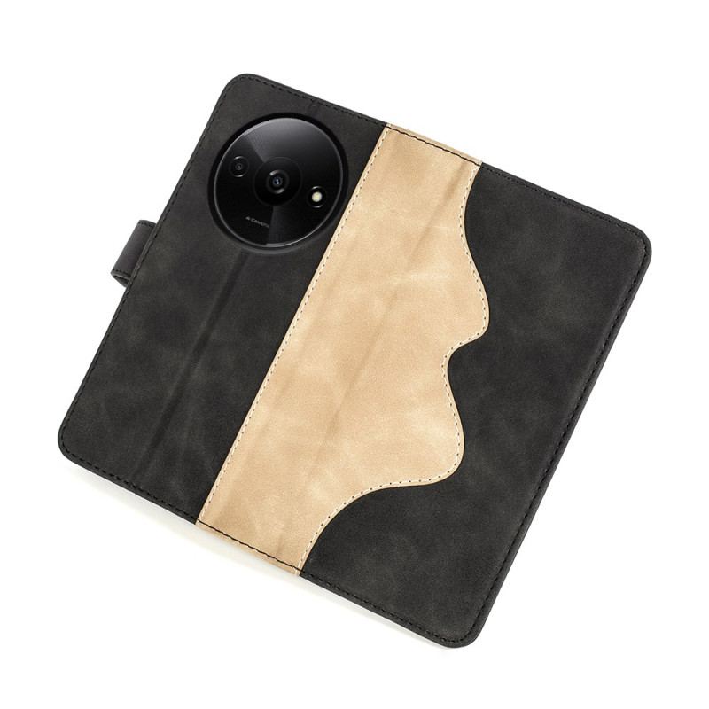 Flip Cover Poco C61 Tofarvet Design