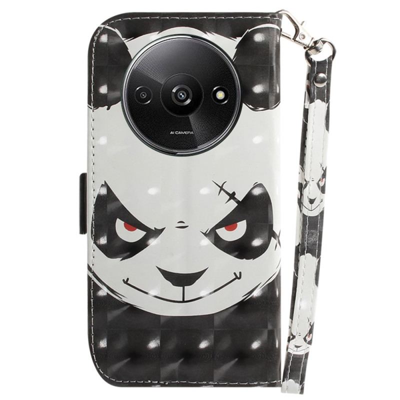 Flip Cover Poco C61 Vred Panda Med Rem