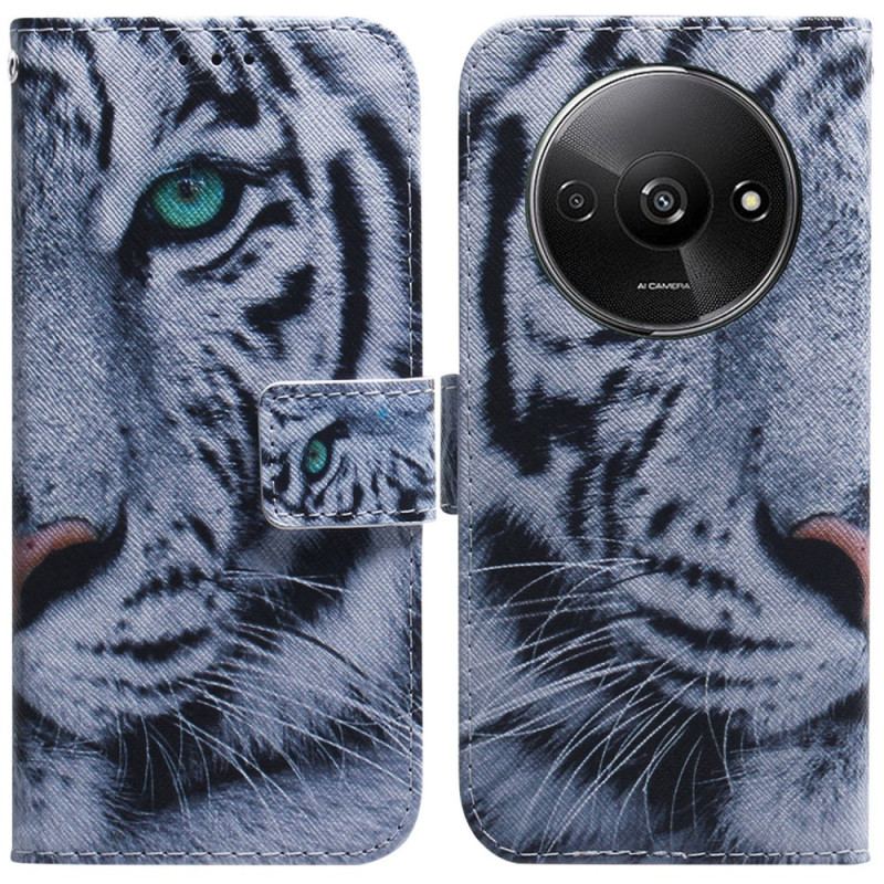 Flip Cover Til Poco C61 Hvid Tiger