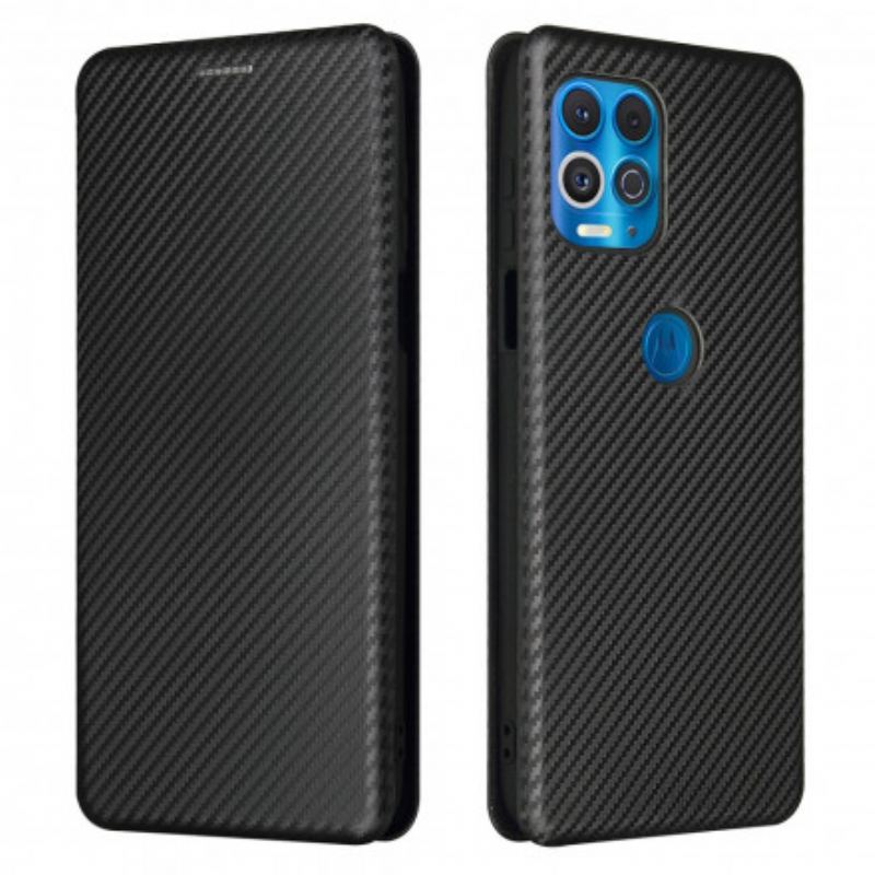 Cover Moto G100 Flip Cover Silikone Carbon