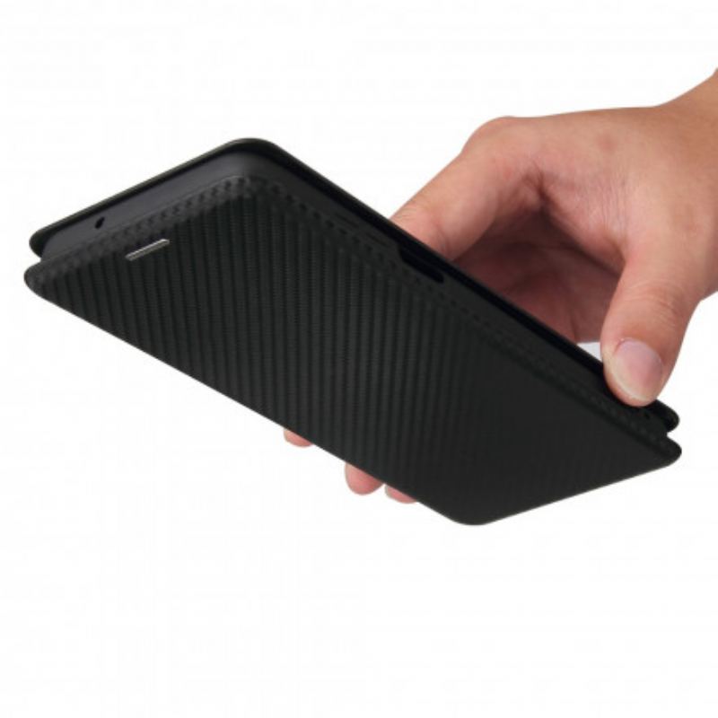 Cover Moto G100 Flip Cover Silikone Carbon