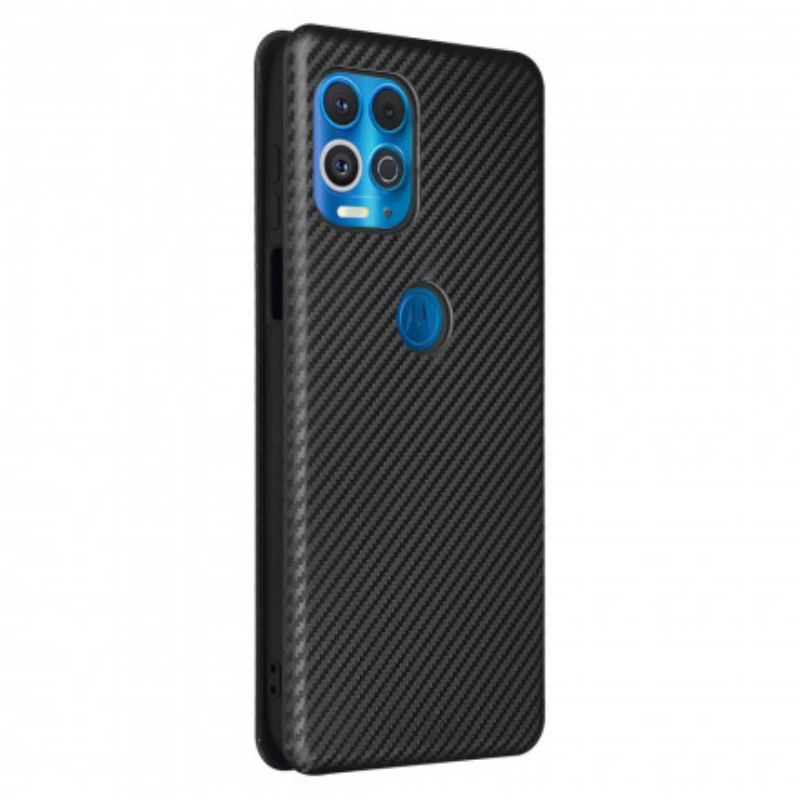 Cover Moto G100 Flip Cover Silikone Carbon