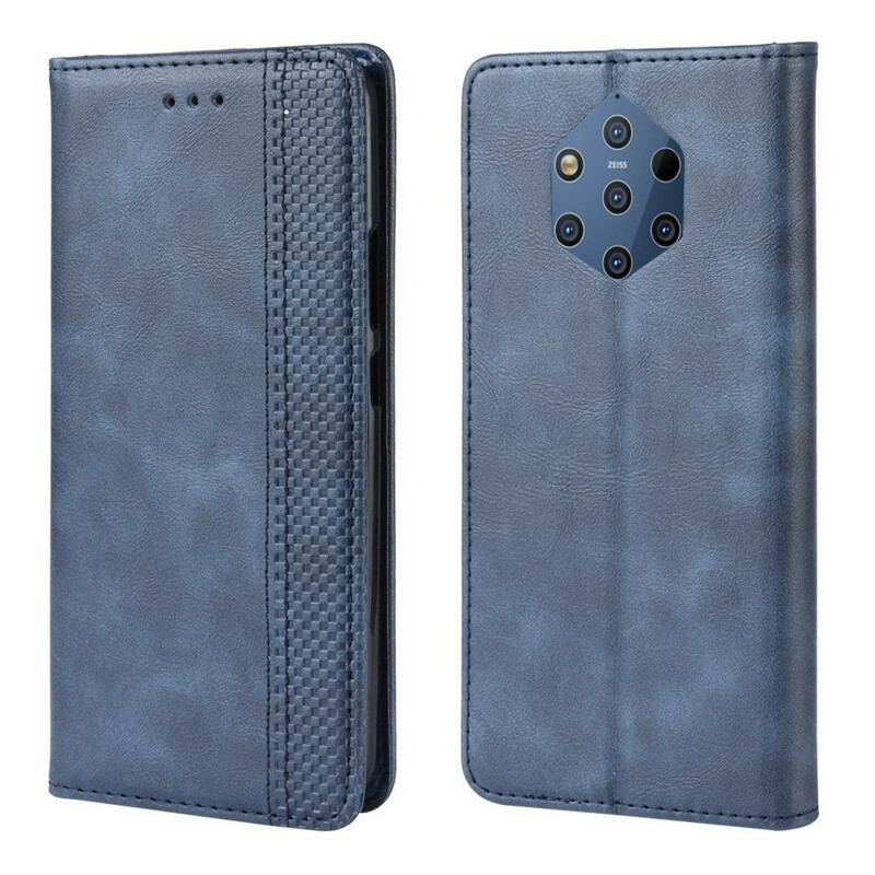 Cover Nokia 9 PureView Flip Cover Stiliseret Vintage Lædereffekt