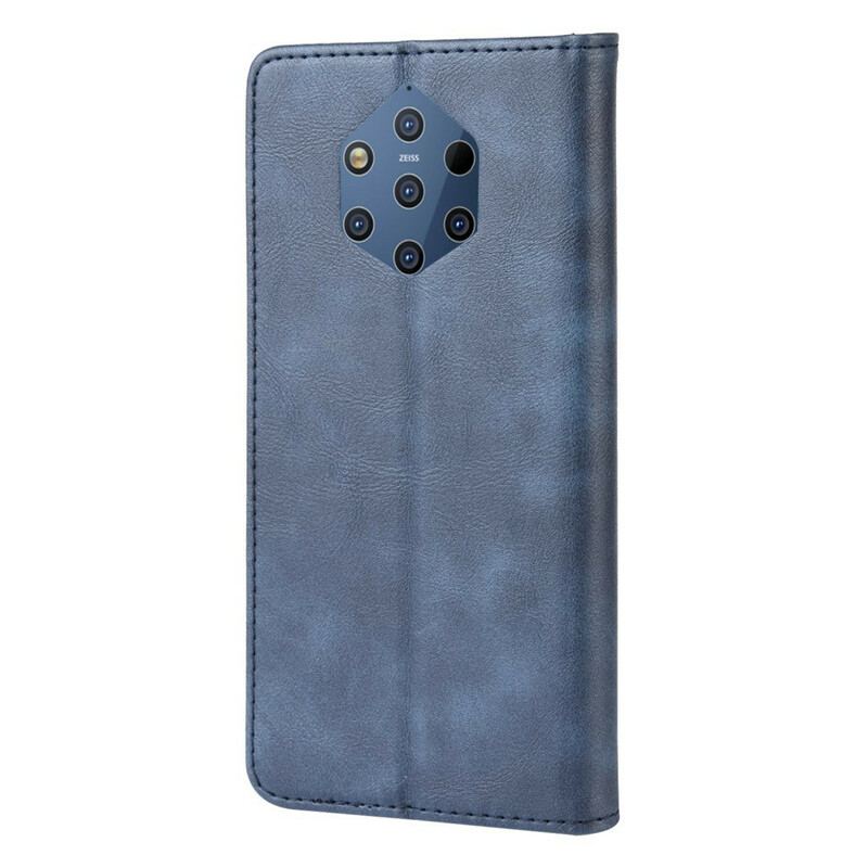 Cover Nokia 9 PureView Flip Cover Stiliseret Vintage Lædereffekt